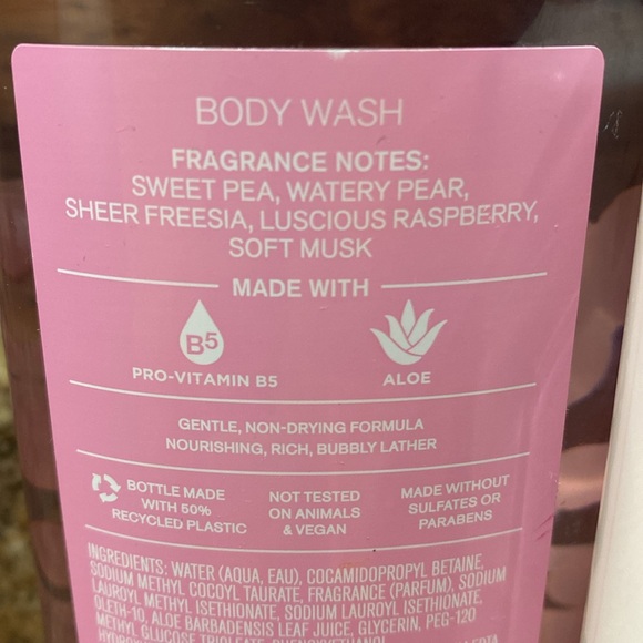 2-pc Set âSWEET PEAâ, BBW Nourishing Body Lotion & Body Wash, NWT + Gift Wrapped - Picture 6 of 9